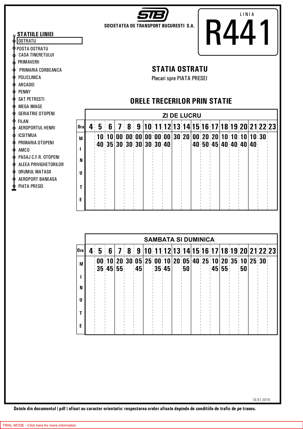 Program R441 Ostratu, Corbeanca